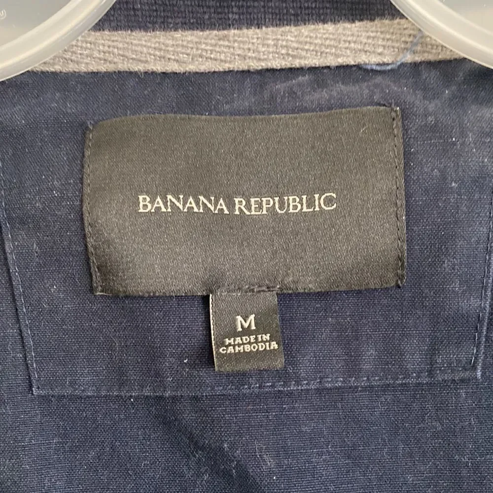 BANANA REPUBLIC Men’s Navy Full Zip Fully Lined Jacket Size M